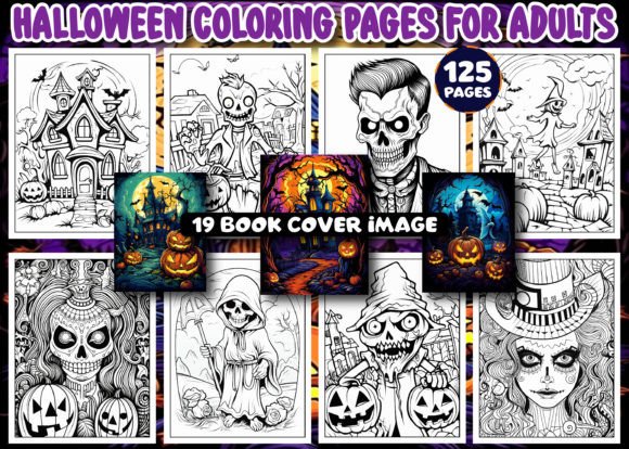 Download 125 Halloween Coloring Pages for Adults - Coloring pages for adults Collection