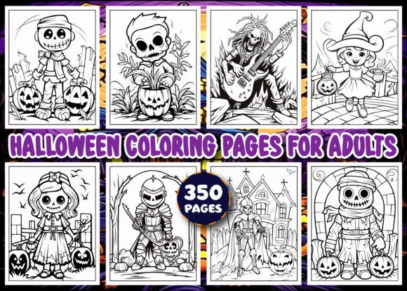 Download 350 Halloween Coloring Pages for Adults - Coloring pages for adults Collection