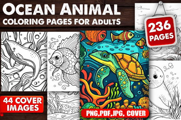 Download Ocean Animal Coloring Pages for Adults - Coloring pages for adults Collection