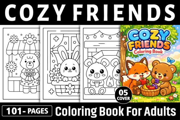 Download Cozy Friends Coloring Pages for Adults - Coloring pages for adults Collection