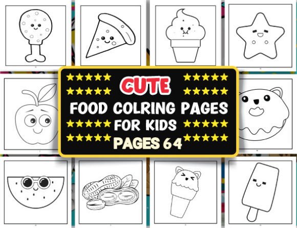 Download Cute Food Coloring Pages for Children - Cute food coloring pages for children Collection