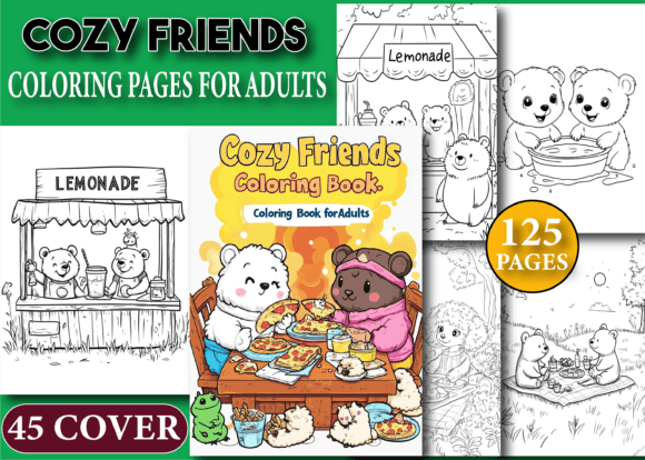Download Cozy Friends Coloring Pages for Adults - Coloring pages for adults Collection