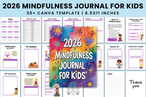 Download 2026 Mindfulness Journal for Kids KDP - Mindfulness journal for kids Collection