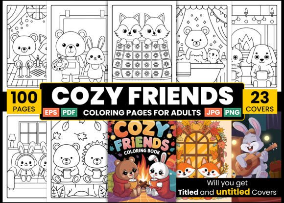 Download Cozy Friends Coloring Pages for Adults - Coloring pages for adults Collection