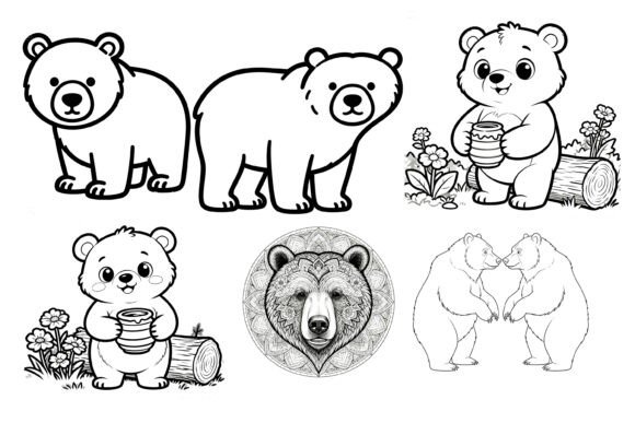 Download Bear Coloring Pages for Kids and Adults - Premium Resources