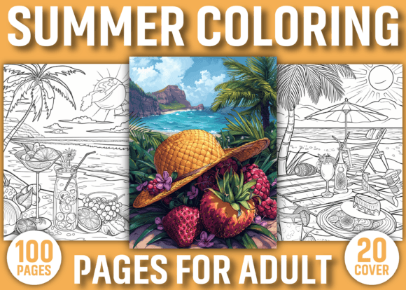 Download 100 Summer Coloring Pages for Adults - Coloring pages for adults Collection