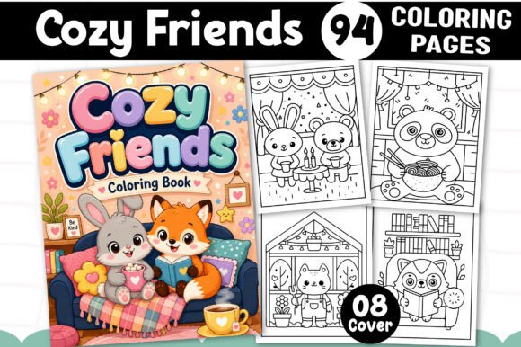 Download Cozy Friends Coloring Pages for Adults - Coloring pages for adults Collection