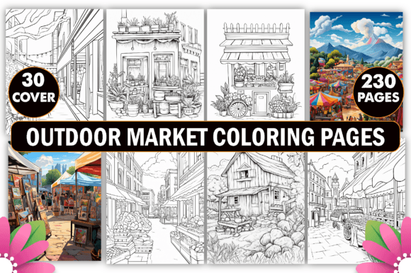 Download Outdoor Market Coloring Pages for Adults - Coloring pages for adults Collection