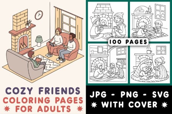 Download Cozy Friends Coloring Pages for Adults - Coloring pages for adults Collection