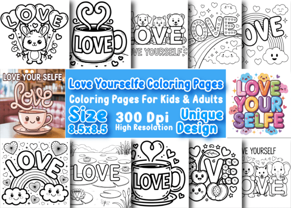 Download Love Yourselfe Coloring Pages for Adults - Coloring pages for adults Collection