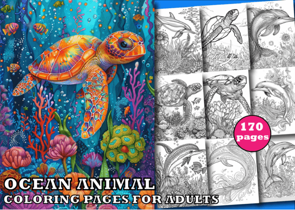 Download Ocean Animal Coloring Pages for Adults - Coloring pages for adults Collection