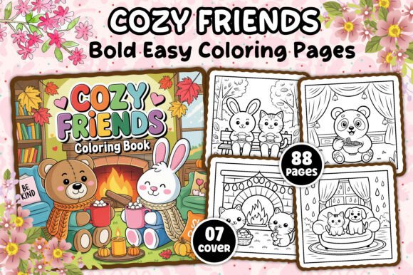 Download Cozy Friends Coloring Pages for Adults - Coloring pages for adults Collection