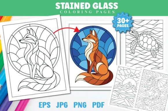 Download Stained Glass Coloring Pages for Adults - Coloring pages for adults Collection